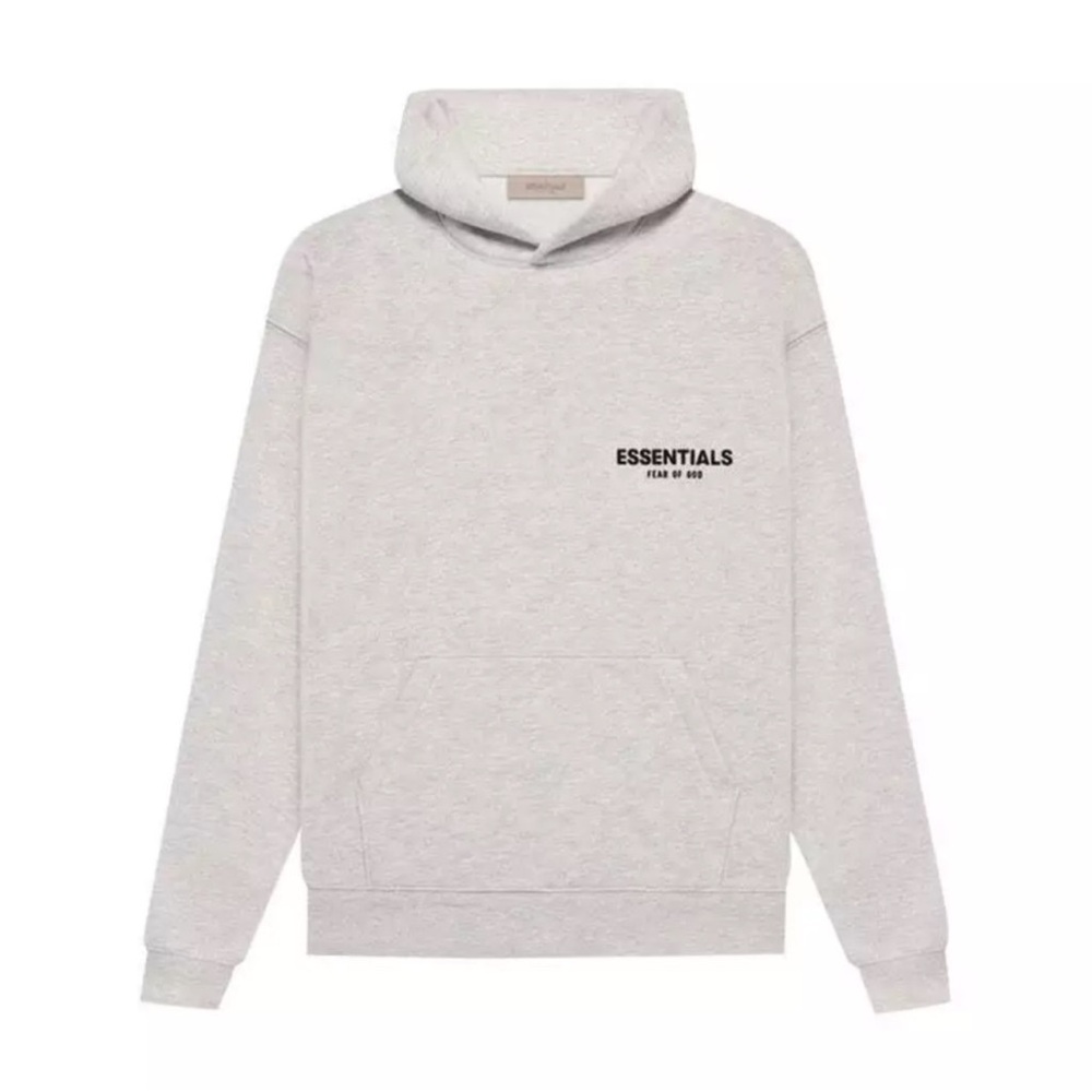 fear of god FOG Essentials Gray Hoodie light oatmeal XL